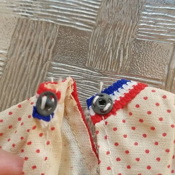 Vintage clothes for b red dress with top and shoes estate sale find - Picture 6 of 9